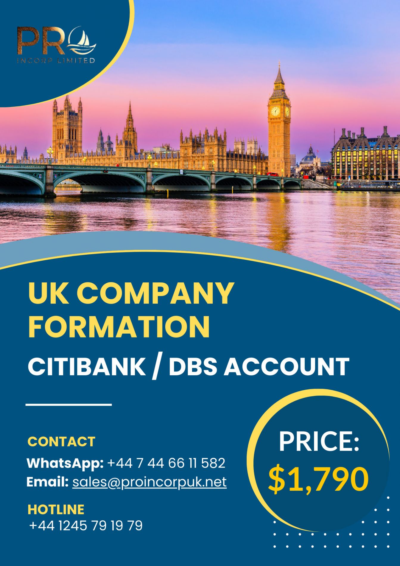 UK Offshore Company & Citibank/DBS Account