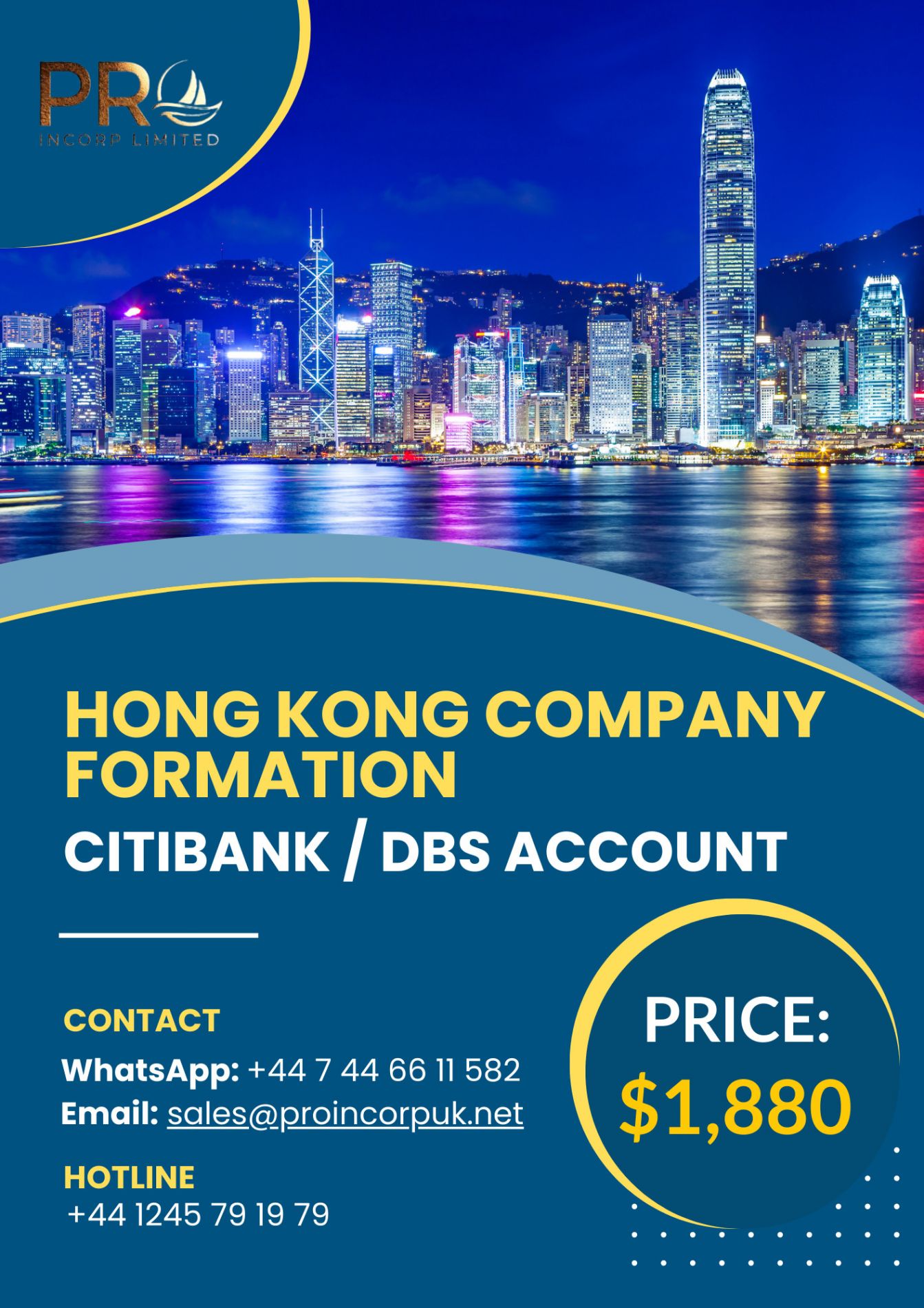 Hong Kong Company Formation & Citibank/DBS Account